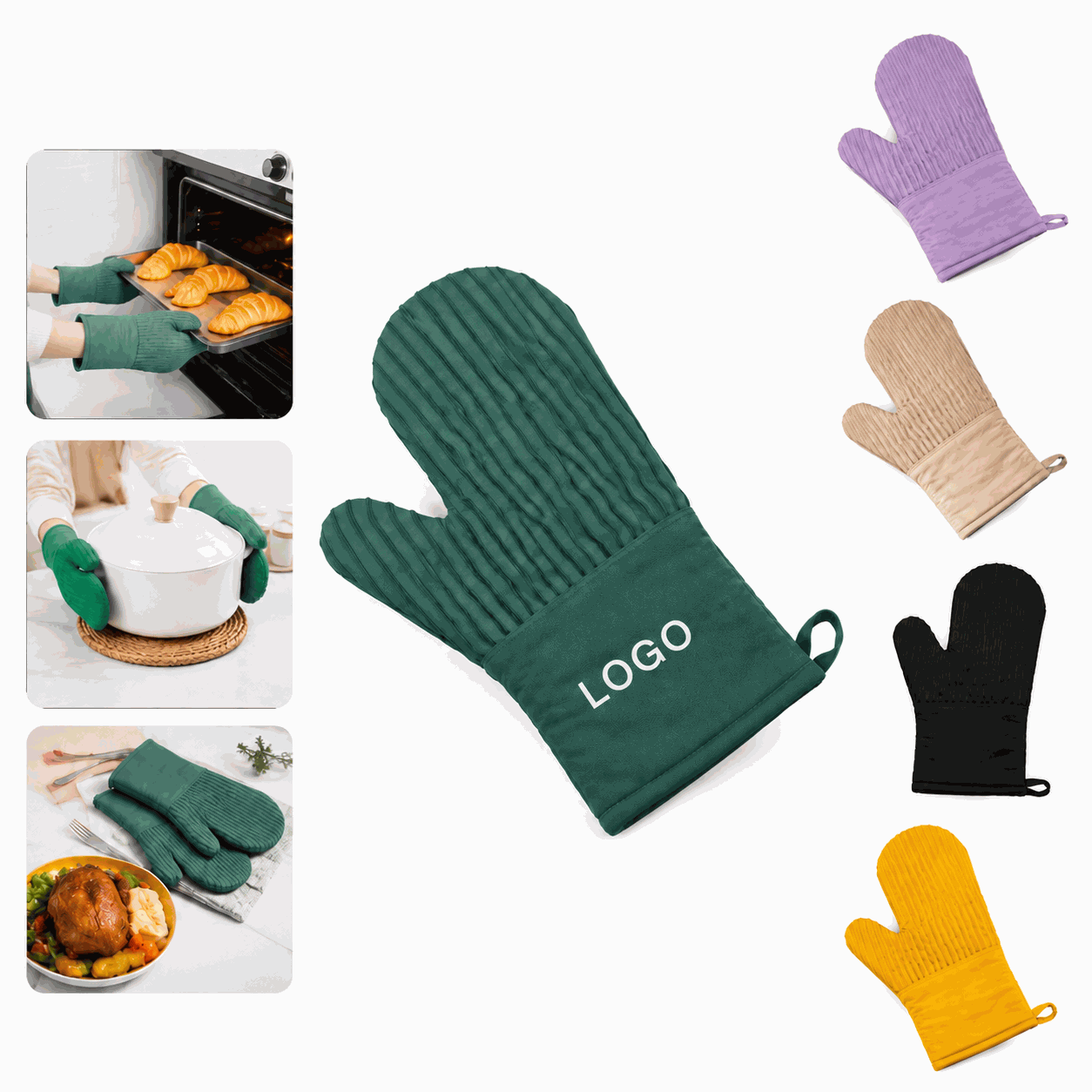 ThermaGuard Insulated Kitchen Mitts Set