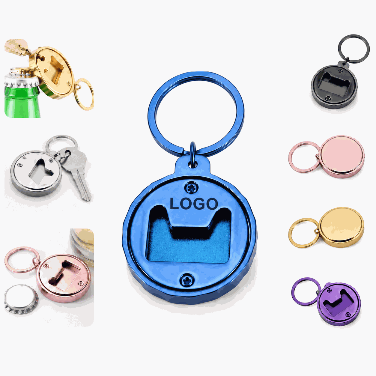 Portable Metal Bottle Opener Keychain