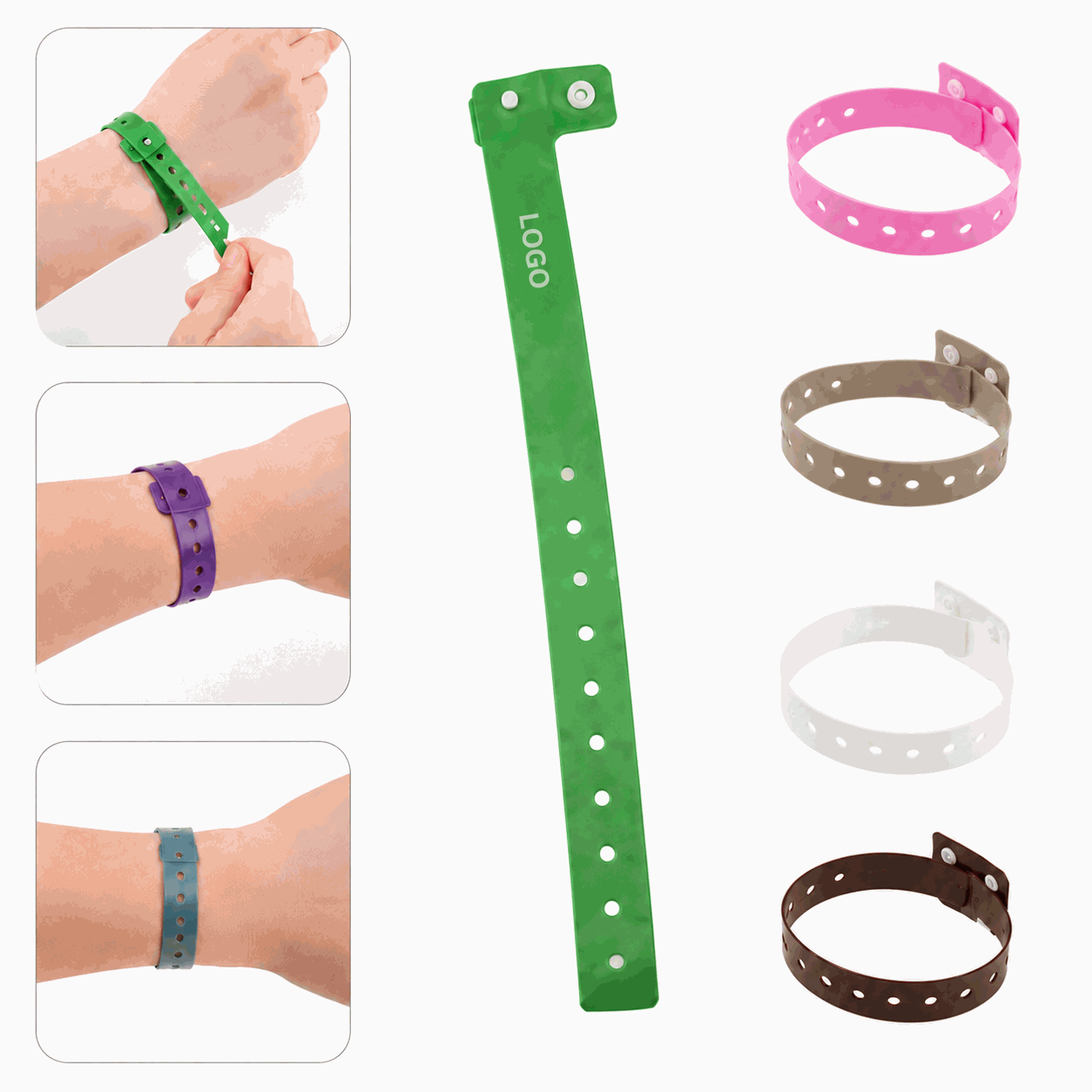 Custom Tamper-Proof Plastic Event Wristband