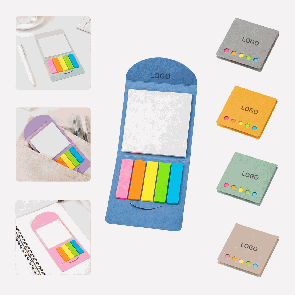Fold-Out Sticky Note & Page Flag Folder