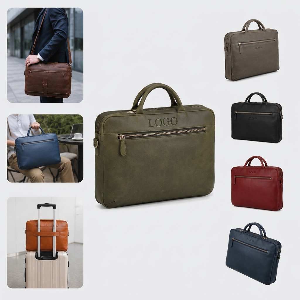 Executive Buffalo Leather Briefcase