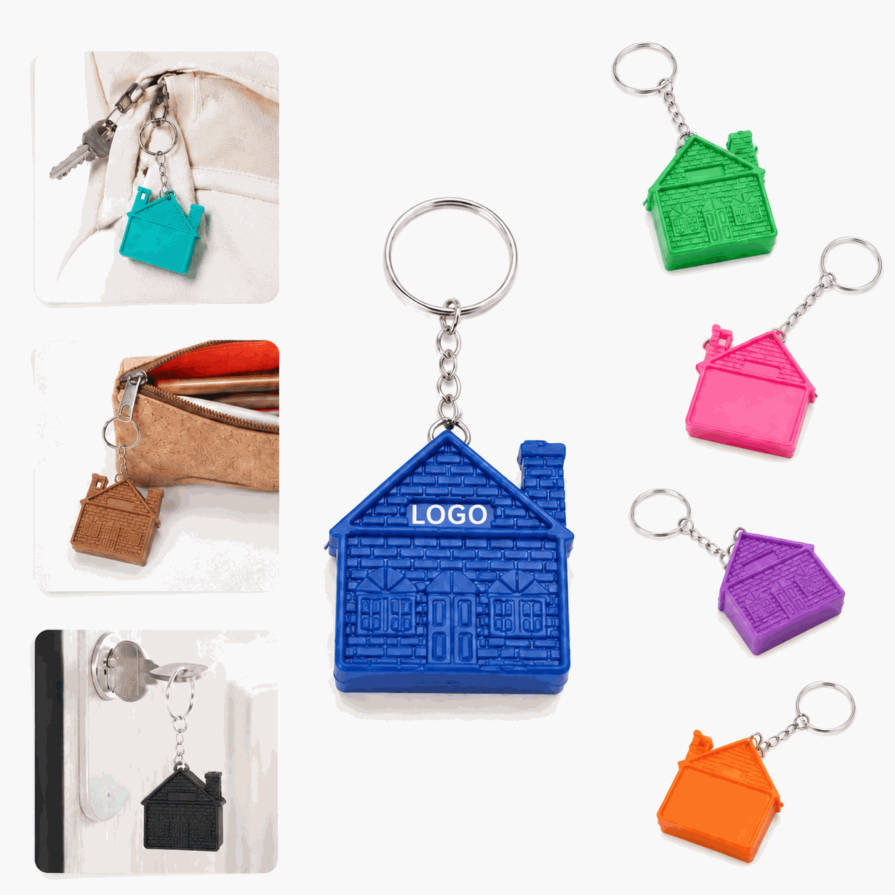 House-Shaped Keychain Tape Measure