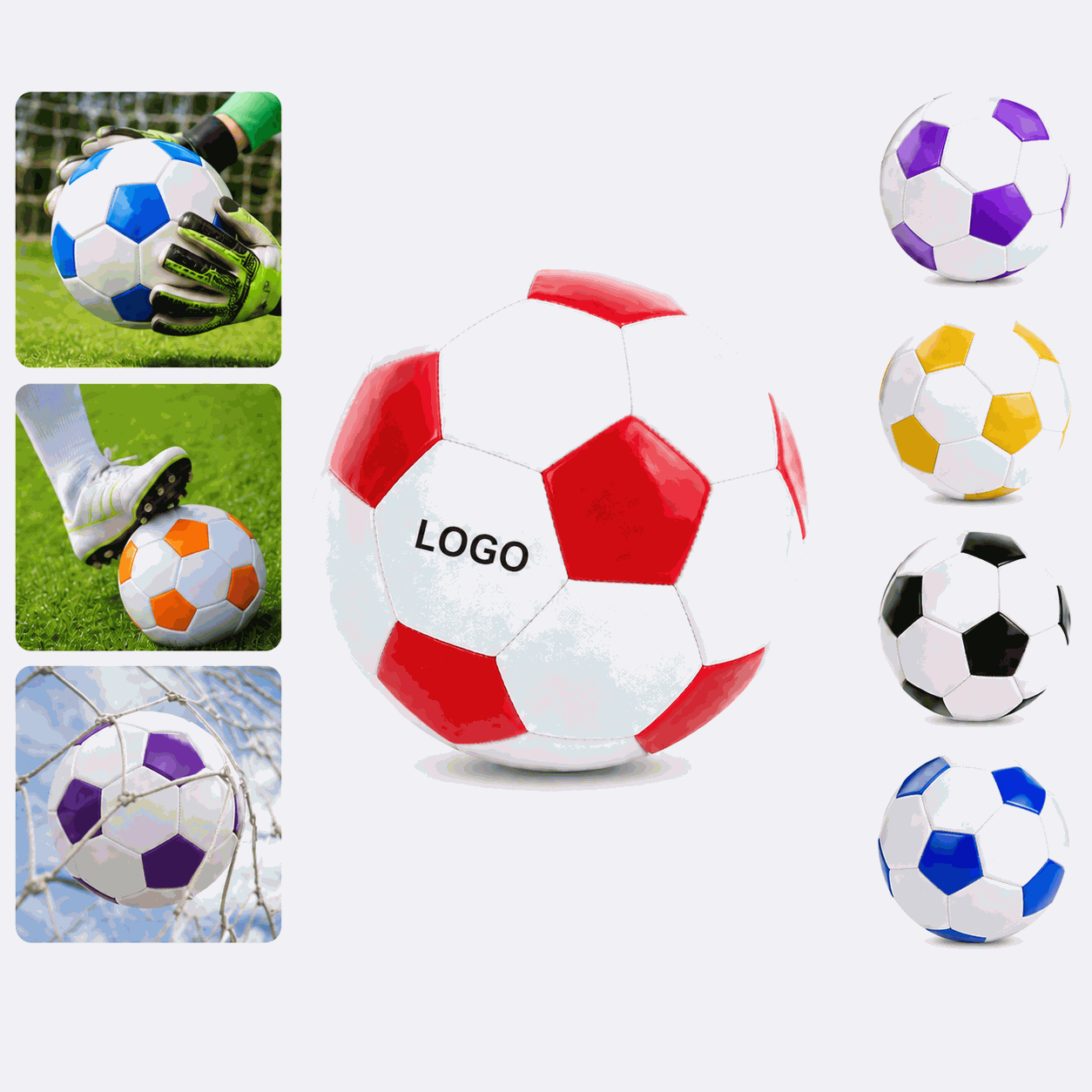 BrightPanel Machine-Stitched Soccer Ball