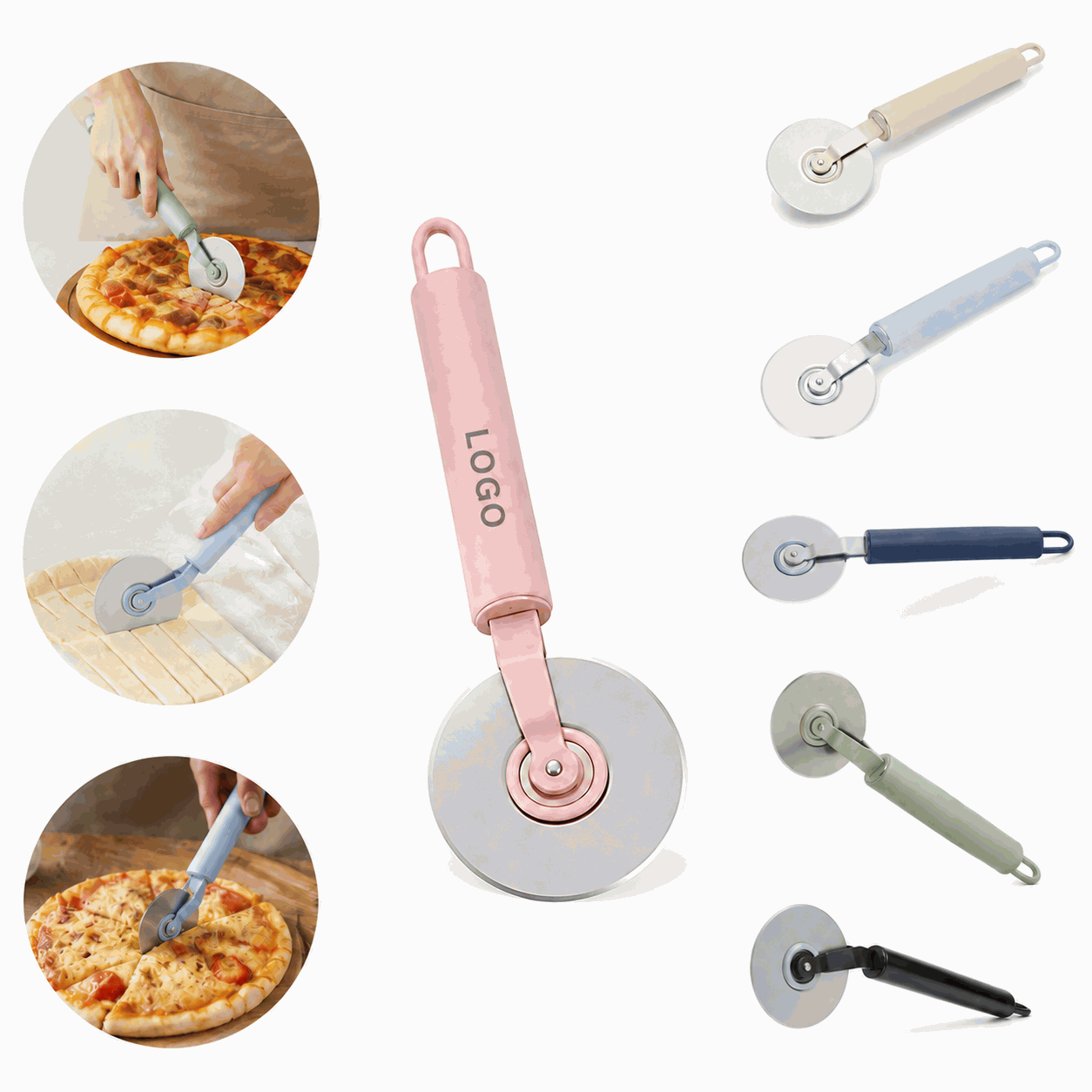 Ergonomic Stainless Steel Pizza Cutter Wheel