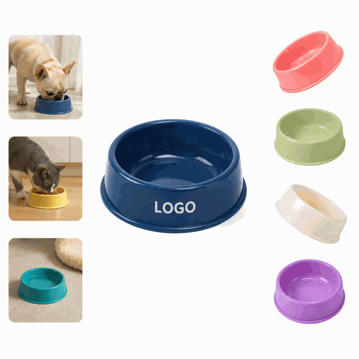 Non-Toxic Non-Slip Plastic Dog Bowl