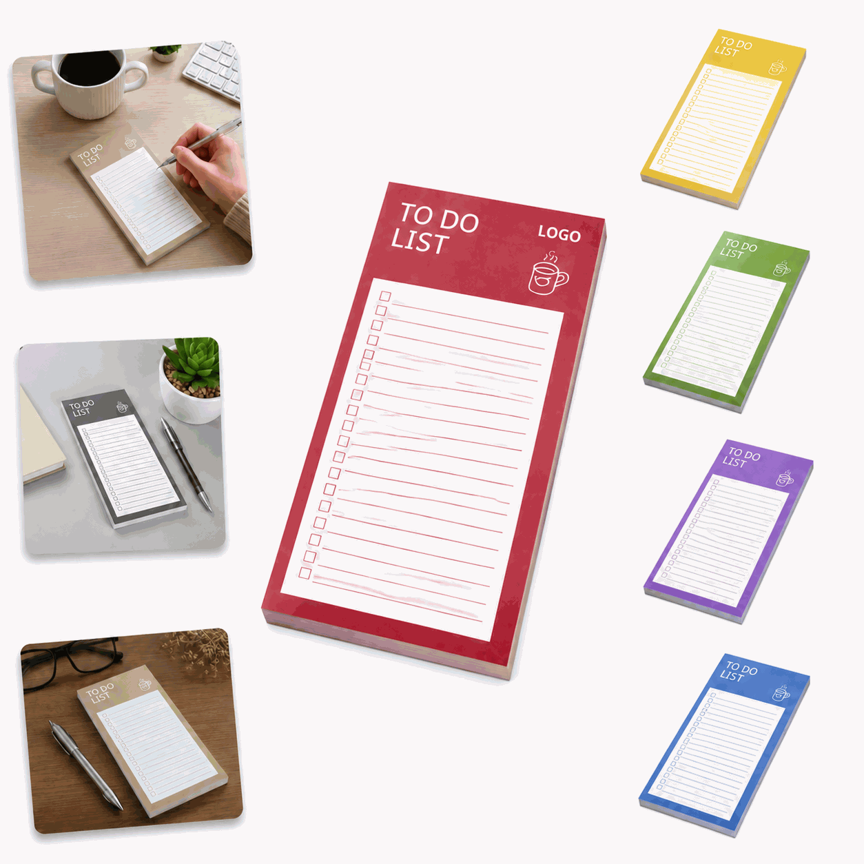 TO DO LIST Notepad Set - 6 Color Options