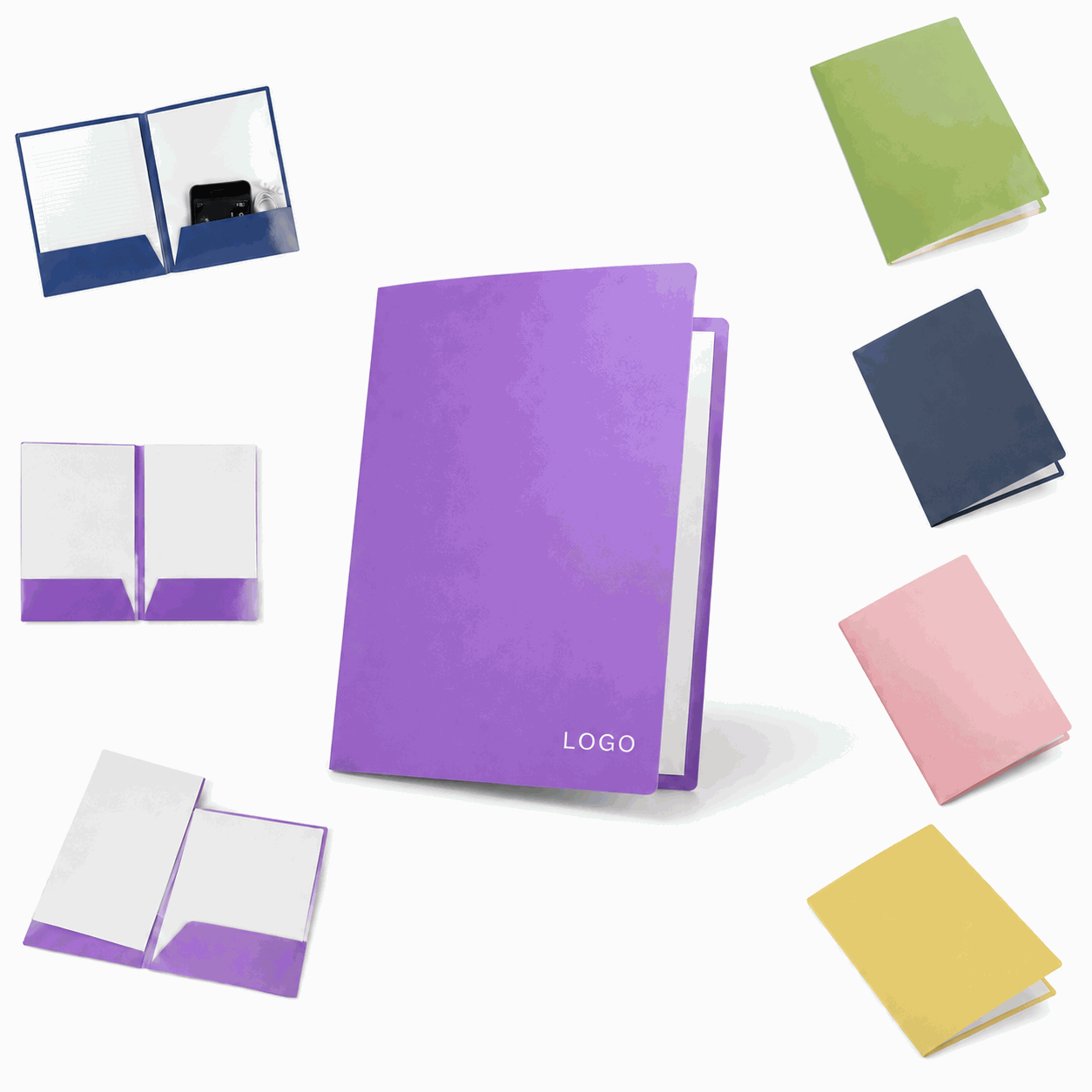 Multicolor A4 Two-Pocket File Folder