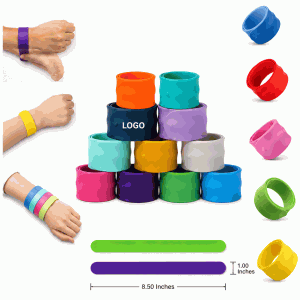 Customizable Silicone Snap-On Slap Bracelet