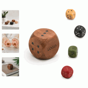 Personalized Round Wooden Dice Set