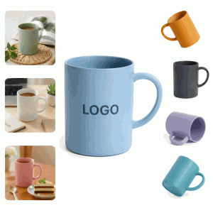 300ml Matte Solid Color Coffee Mug with Handle