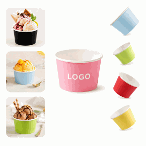 6 oz Disposable Coated Paper Dessert Cup