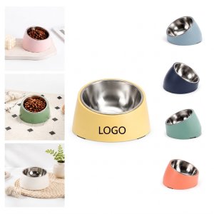 Slanted Anti-Spill Pet Feeding Bowl