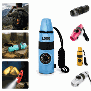 7-in-1 Survival Whistle Compass Tool