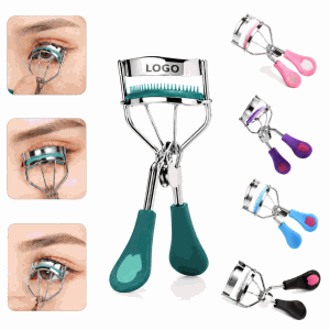 Stainless Steel Eyelash Curler with Built-In Brush