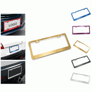 Rustproof Stainless Steel License Plate Frame with Pre-Drilled Holes